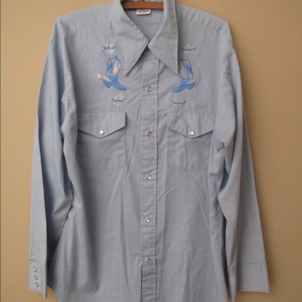 Vintage button down Cowboy shirt